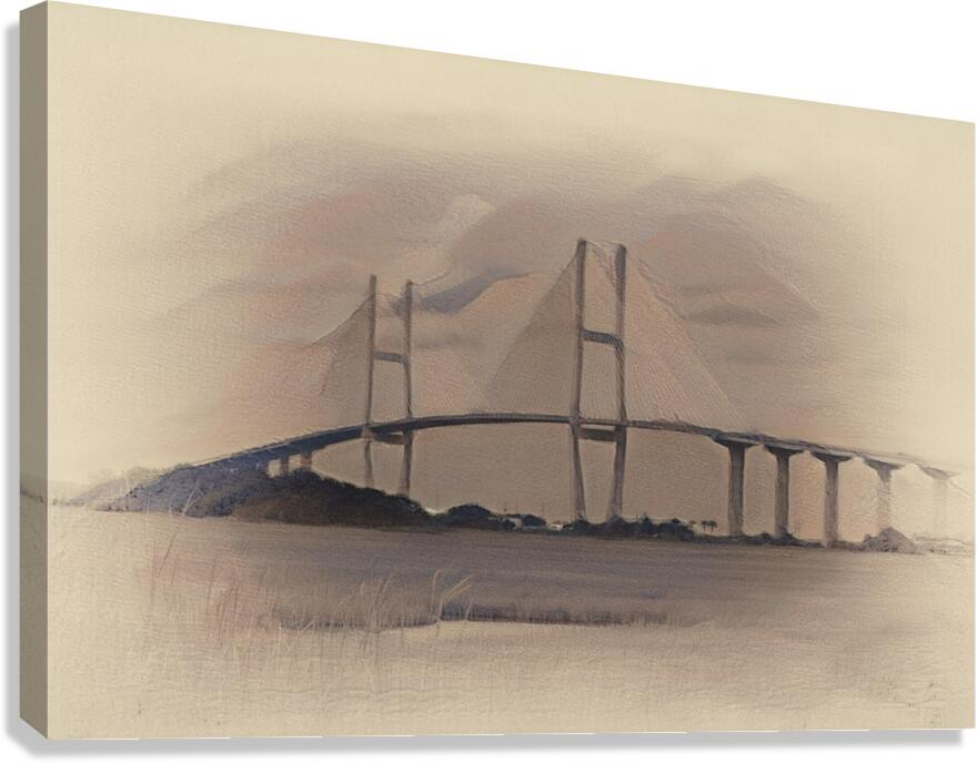 Sidney Lanier Bridge Digital Painting Canvas Print