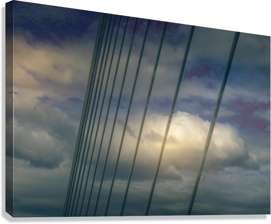 Savannah Bridge Support Wires Canvas Print