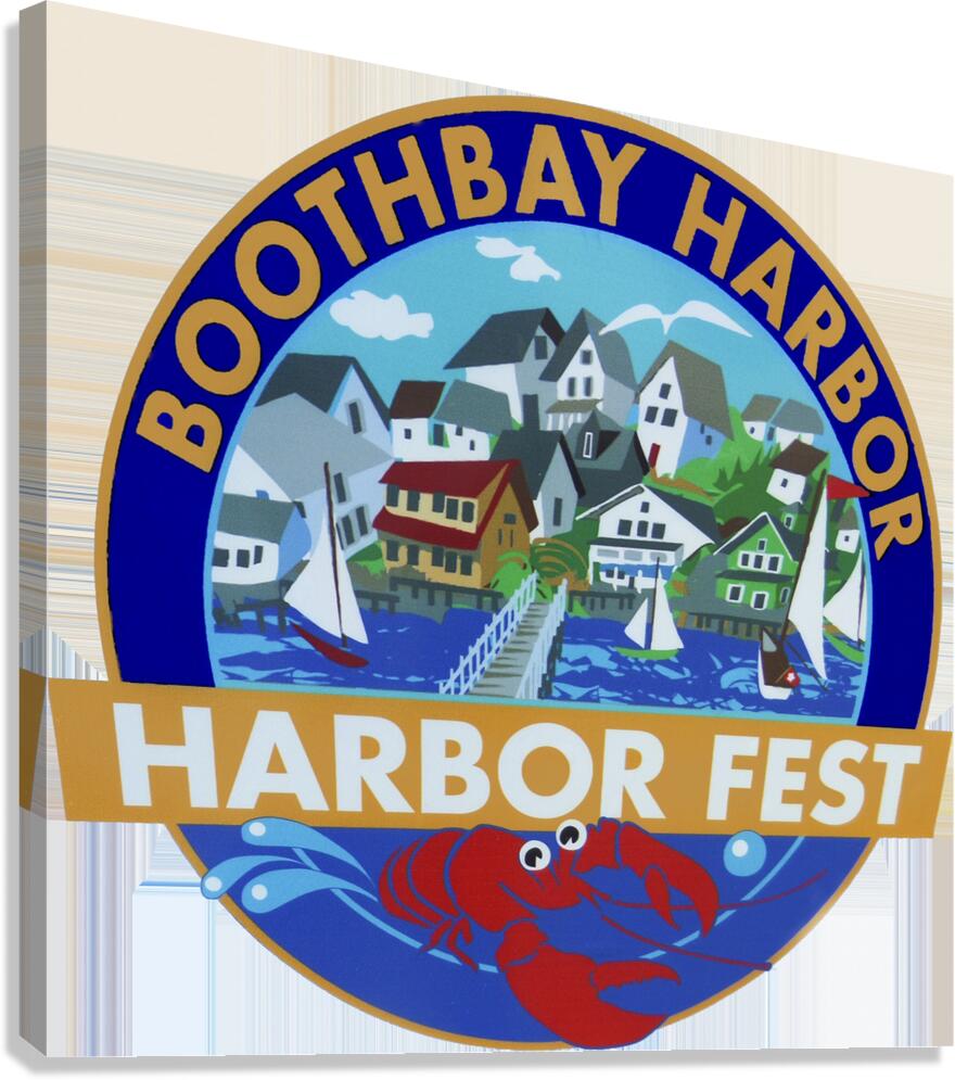 booth bay harbor fest sign Canvas Print