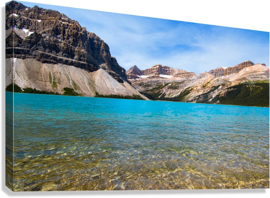 Jasper National Park River and Glacier Canvas Print