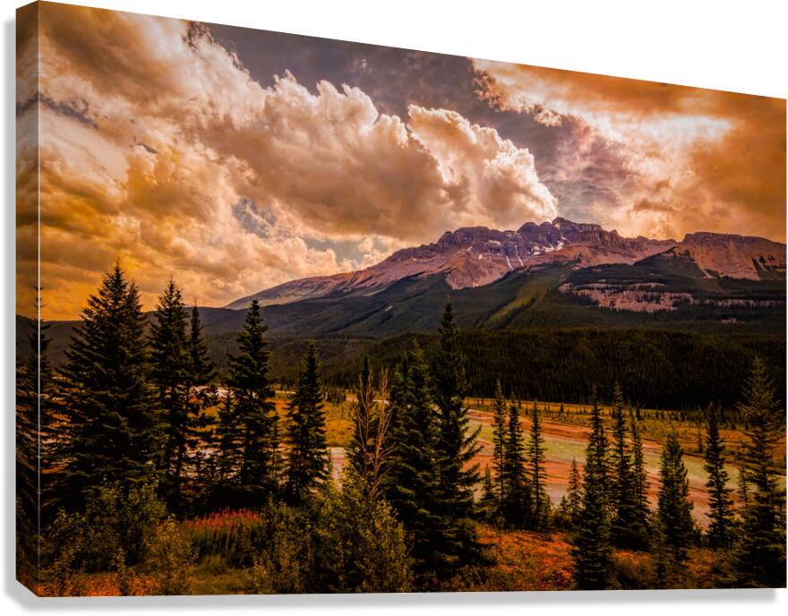 Icefield Parkway River Sunset 1 Canvas Print