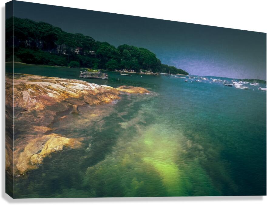 Falmouth Maine Town Landing Harbor Canvas Print