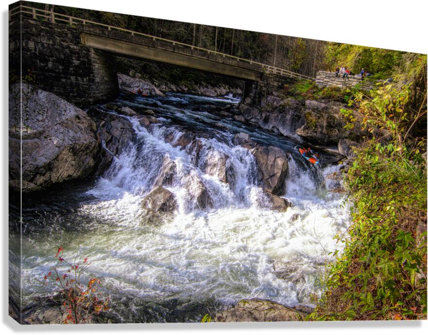 Smoky Mountains Kayak Racing Canvas Print