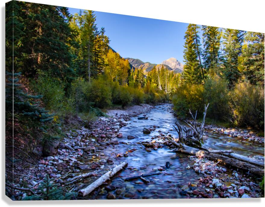 Colorado Mountain River Glow Canvas Print