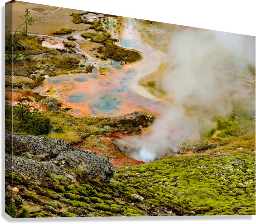 Yellowstone Hot Springs Fumaroles Canvas Print