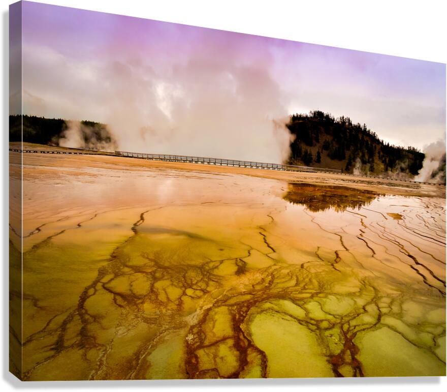 Grand Prismatic Spring A Kaleidoscope in Yellowstone Canvas Print