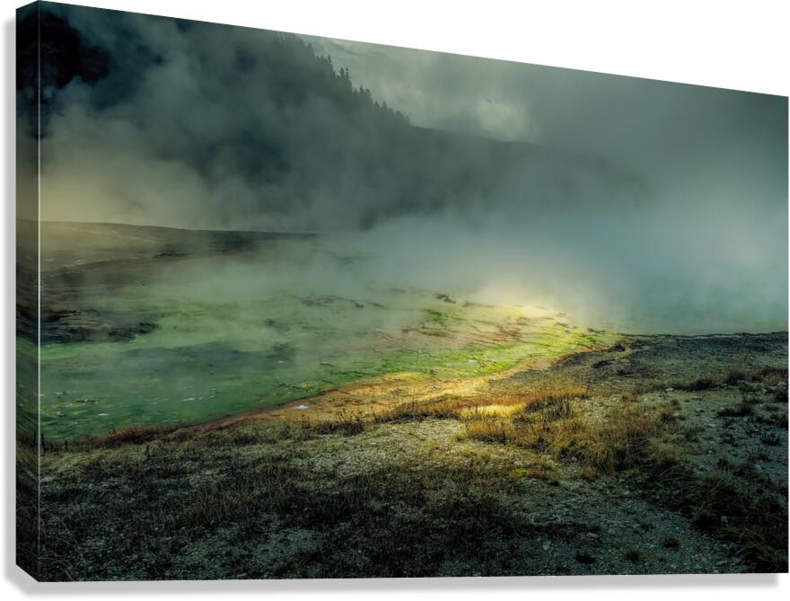 Yellowstone Hot Springs River Palette Canvas Print