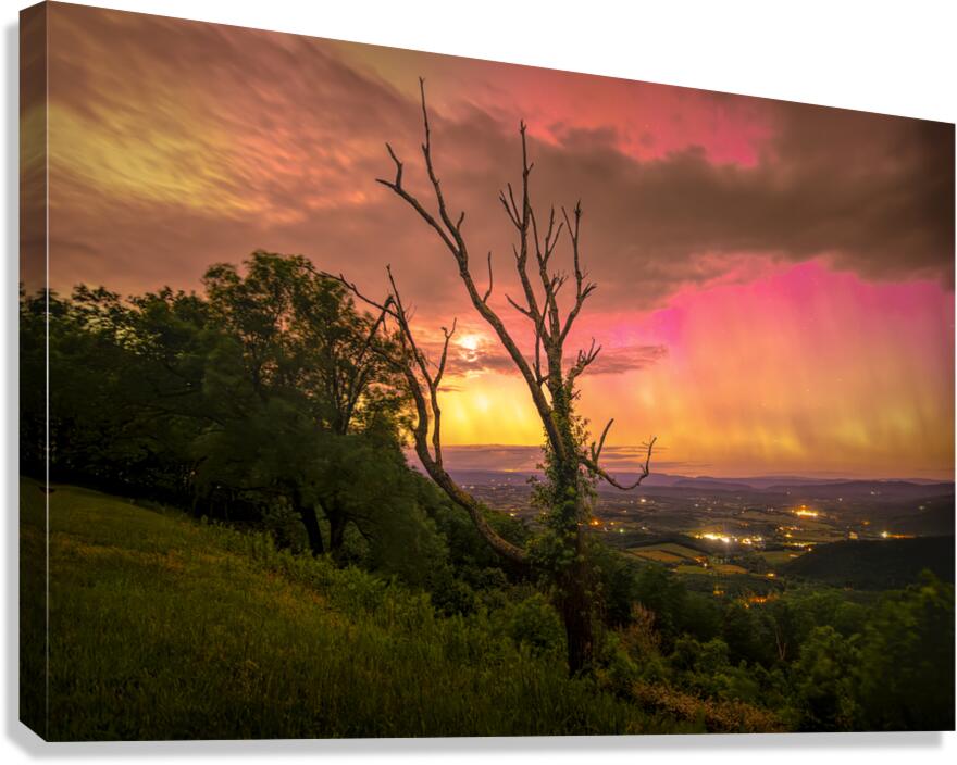 Blue Ridge Parkway Mills Gap Aurora Canvas Print