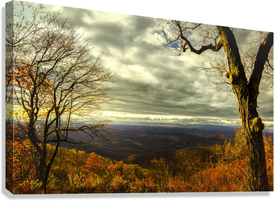 Blue Ridge Parkway Overlook Autumn Sunset Canvas Print