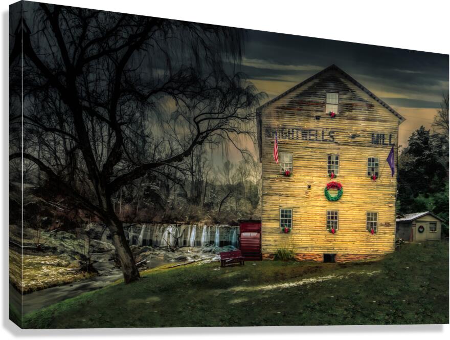 Amherst County Virginia Mill at Christmas Canvas Print