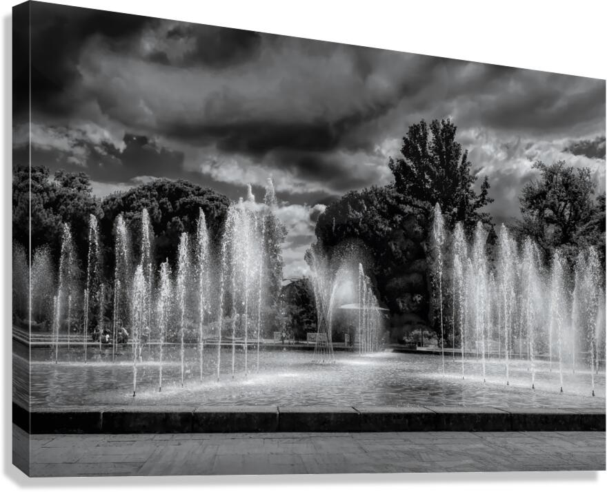 Frankfurt Botanical and Palmengarten Fountains Canvas Print