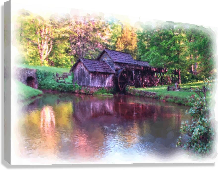 Painterly Mabry Mill Canvas Print
