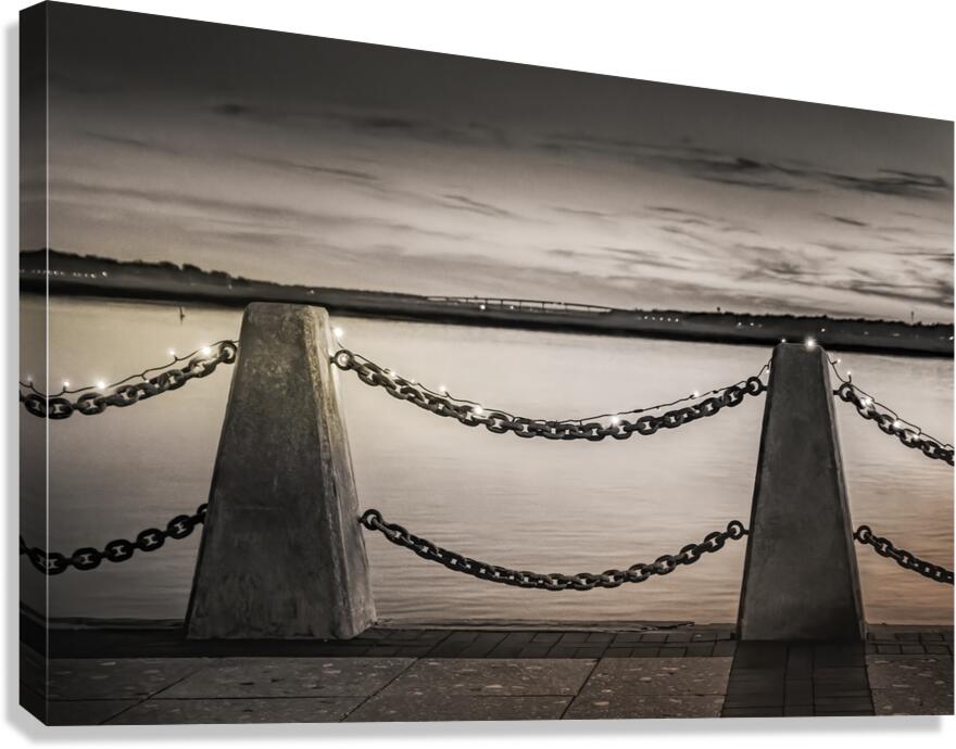 Beaufort South Carolina Harbor Walk Pilllers Canvas Print