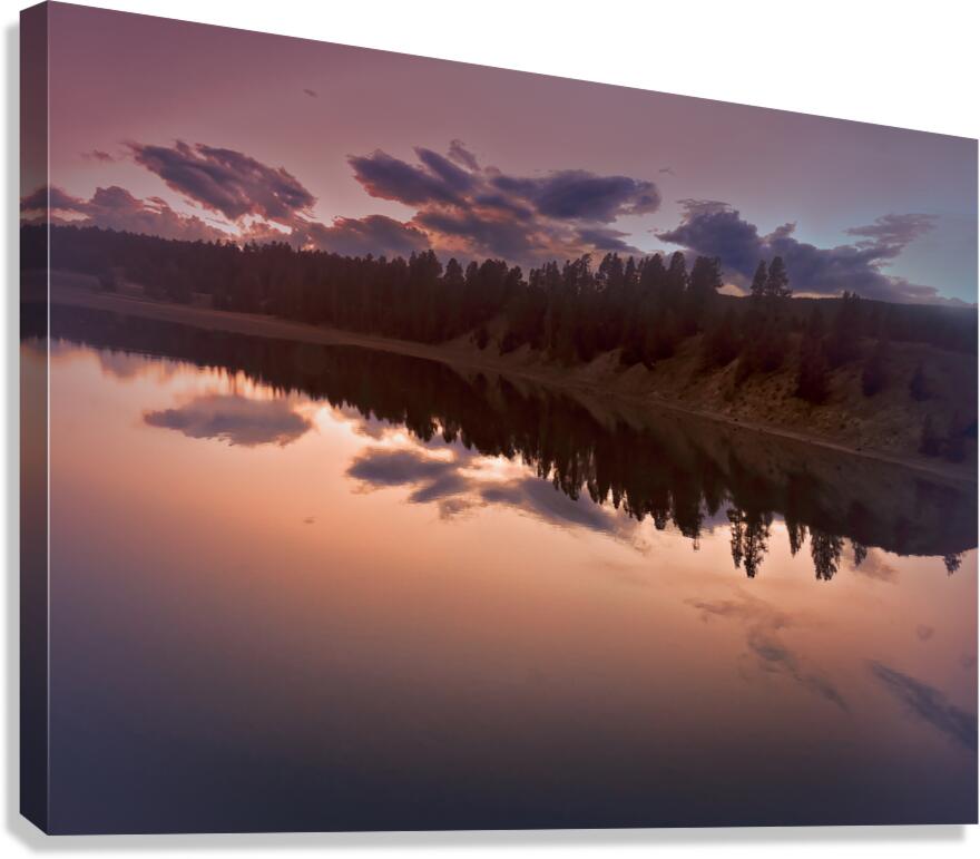 Yellowstone Lake Autumn Reflections Canvas Print