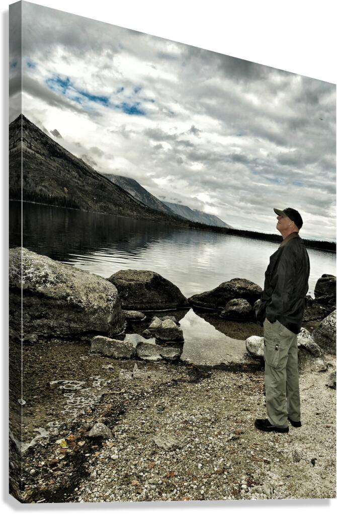 Teton Mountains The  Longing  Canvas Print