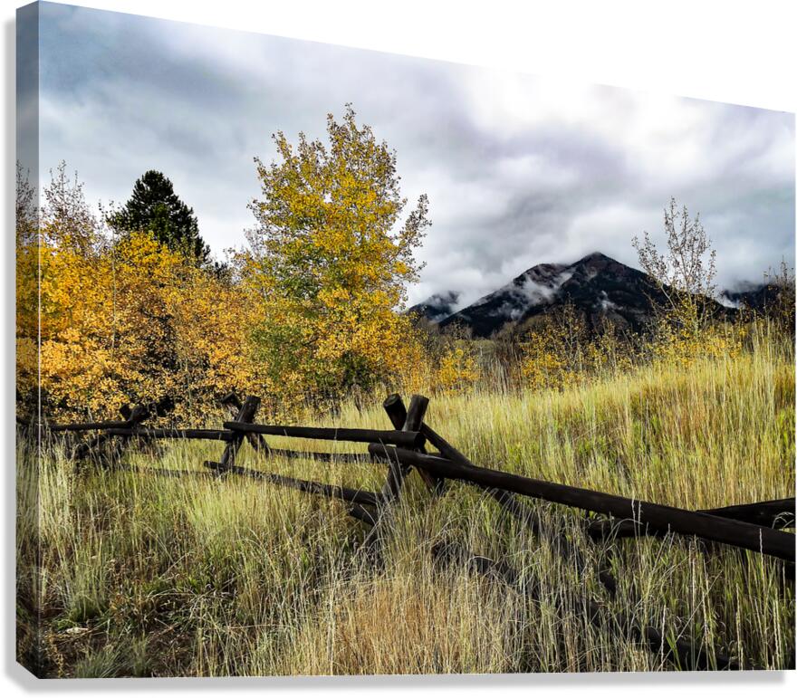Autumn Rustic Teton Ranch Fence Canvas Print
