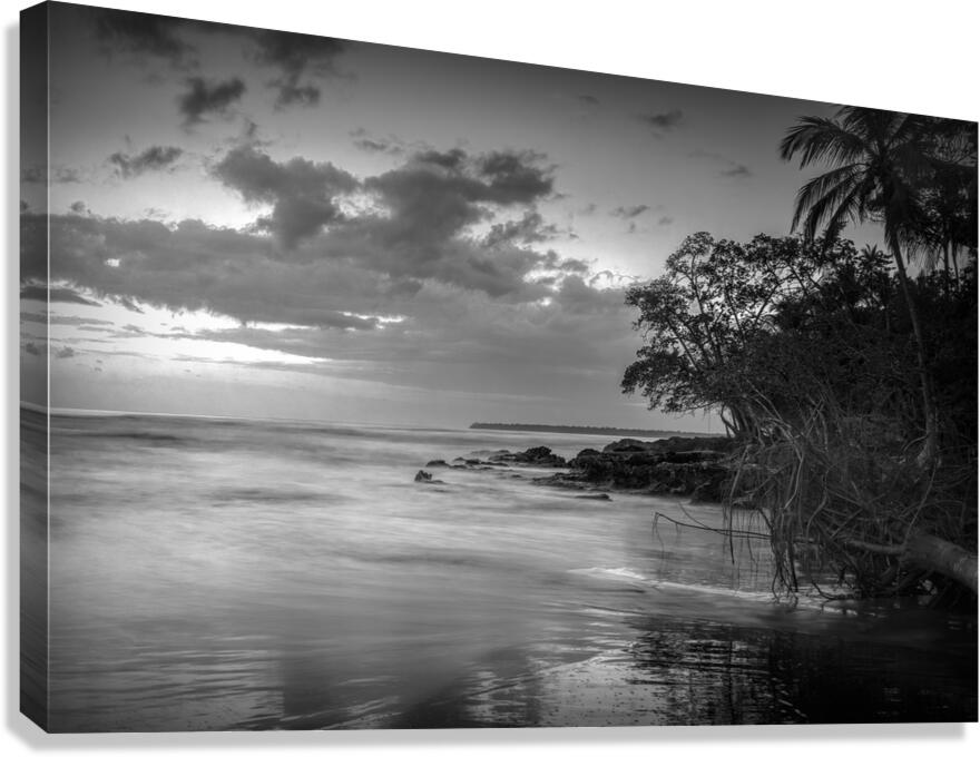 Eastern Costa Rica Caribbean Black Sand Beach  Canvas Print