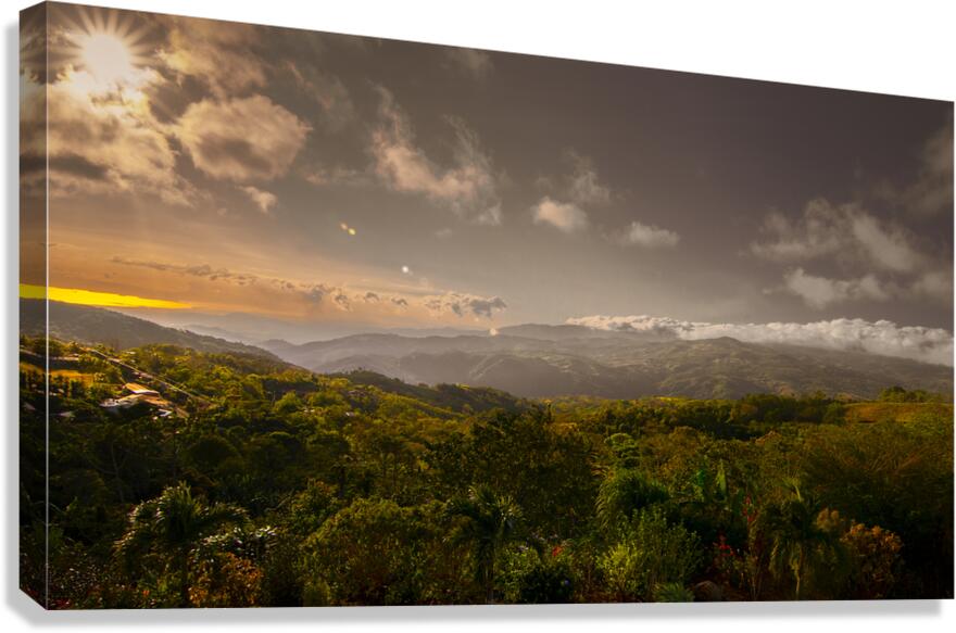 Central America Rain Forest Mountains  Canvas Print