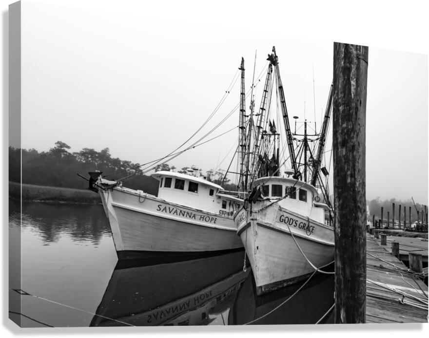 Rockville South Carolina Shrimp Boats Canvas Print
