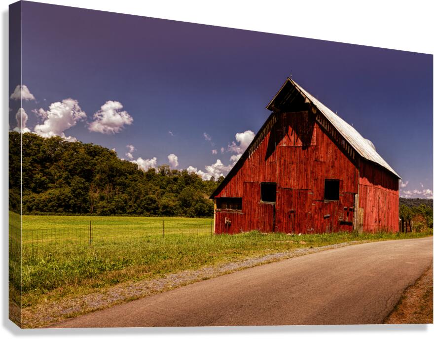 Old West Virginia Red Barn Canvas Print