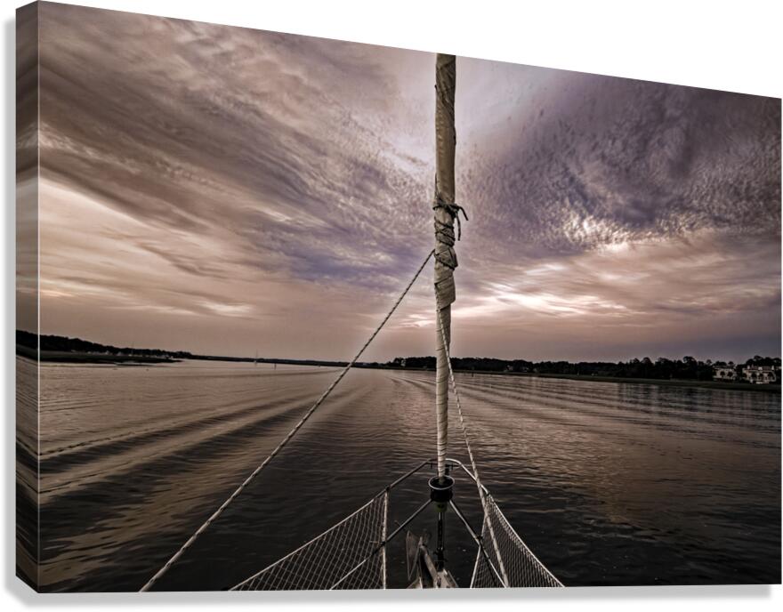 Hilton Head Better on an Americas Cup Yacht Canvas Print