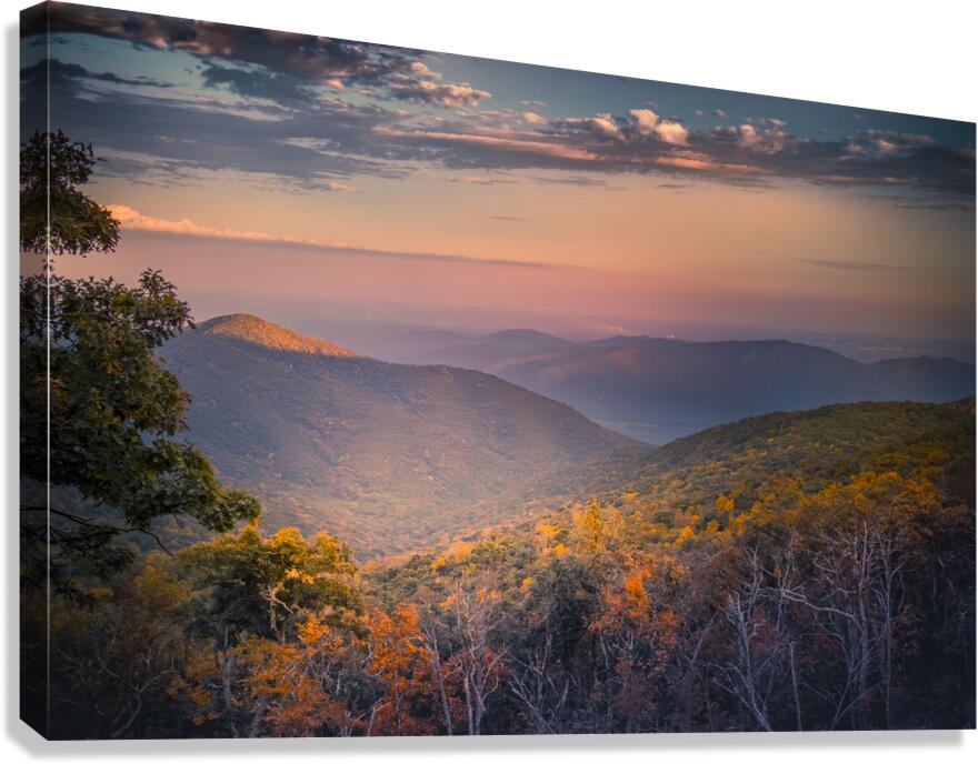 Blue Ridge Parkway Layers and Layers of Color Canvas Print