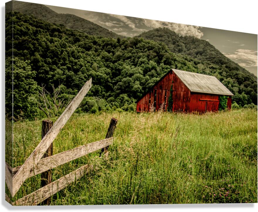 Homestead Resort  Red Barn Canvas Print