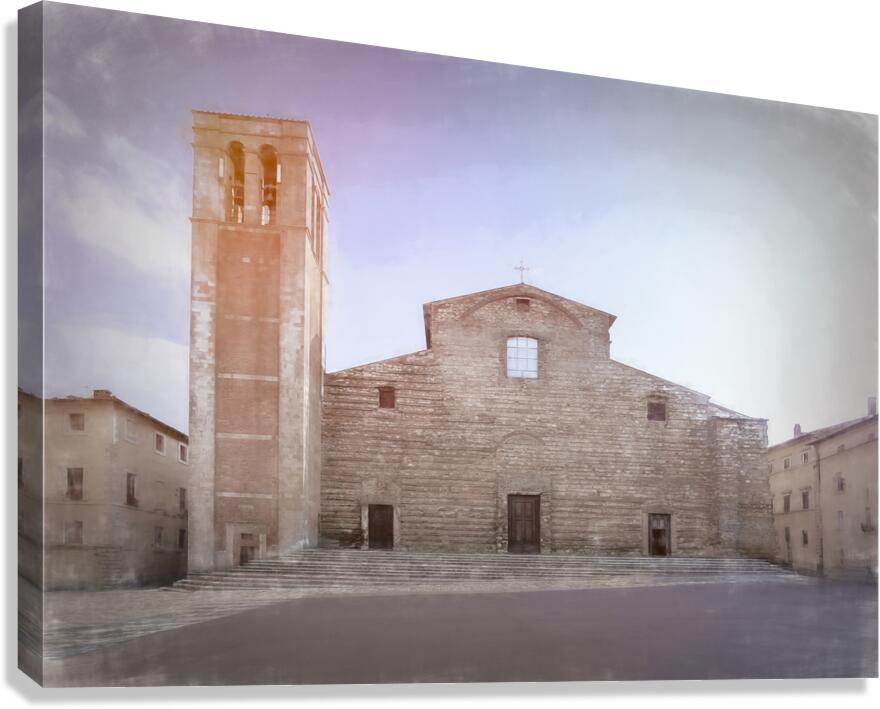 Montepulciano Piazza Grande Square Canvas Print