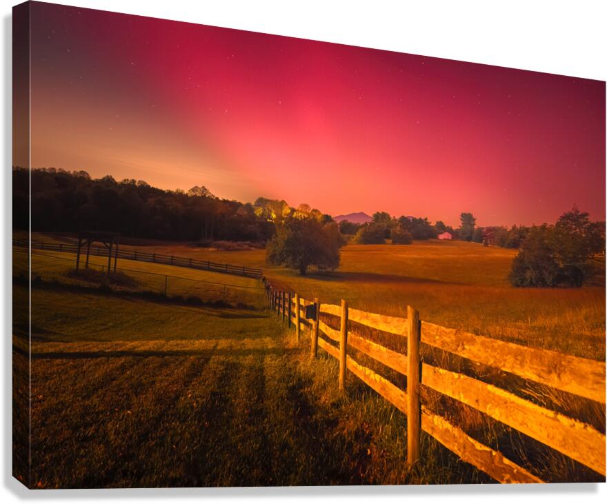 Leading the Way to Farm Aurora Canvas Print