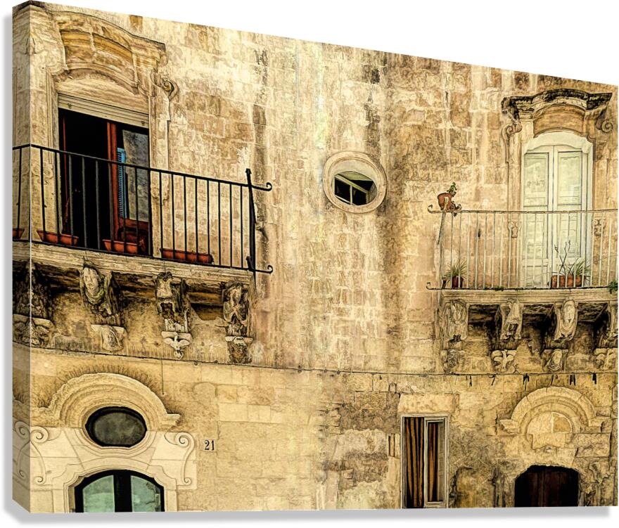 Pulgia Four Ancient Doors in Lecce Canvas Print