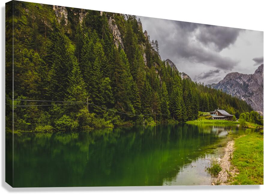 Toblach Hohlenstein Valley Durrensee  Canvas Print