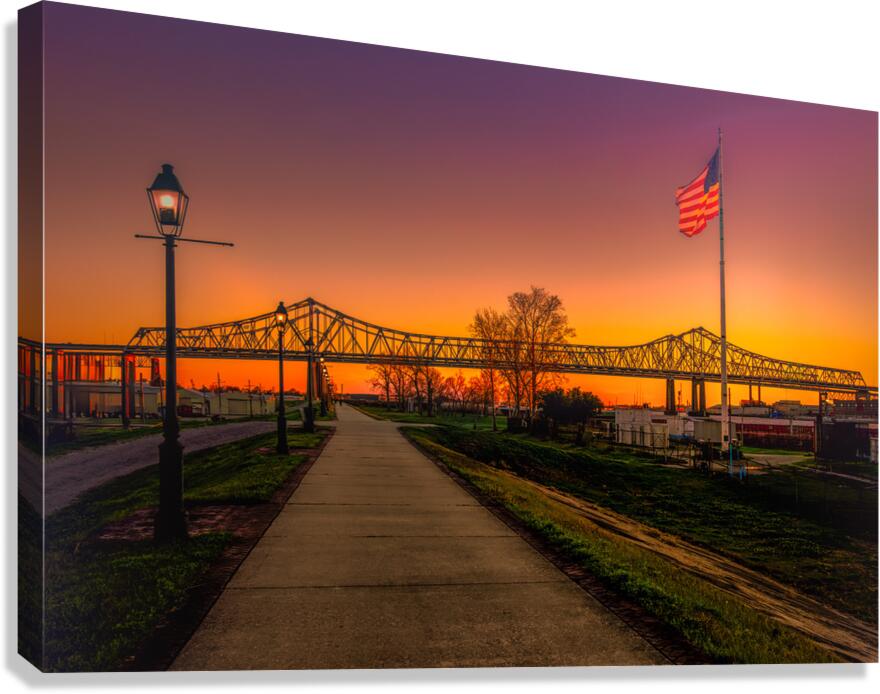 New Orleans Algiers Point Levee Canvas Print