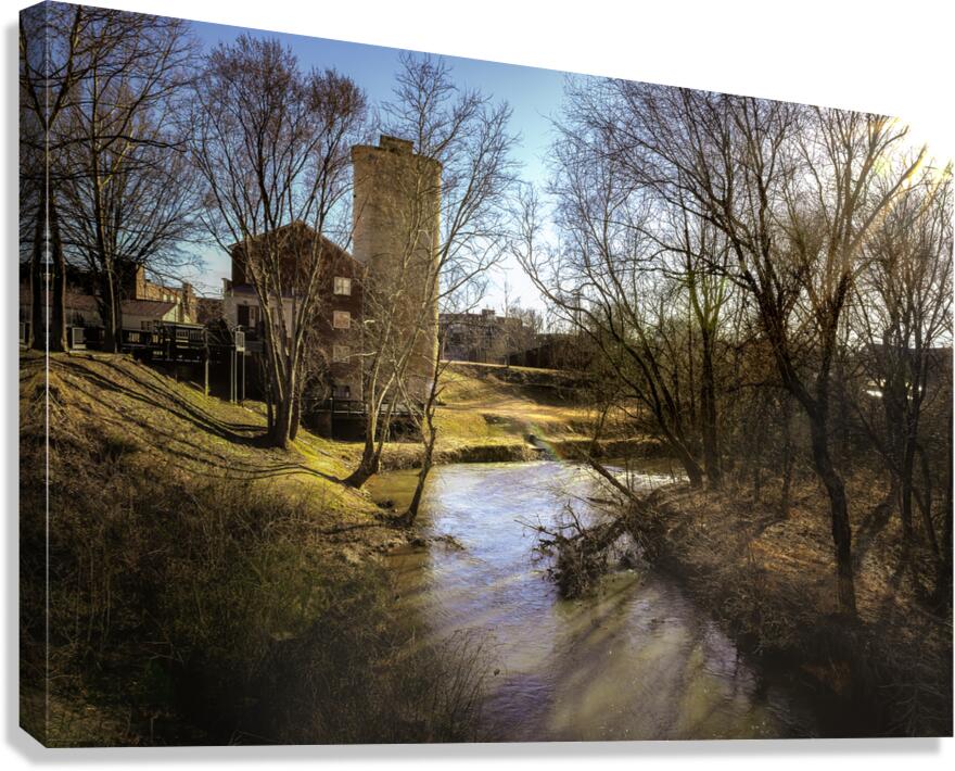 Farmville Grain Mill on the Appomattox River Canvas Print