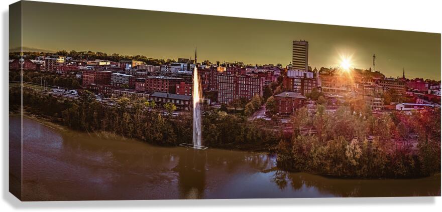 Lynchburg James River Skyline Sunset  1 Canvas Print
