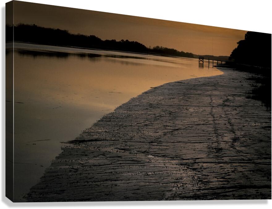 Buck Hall Intracoastal Low Tide Sunset Canvas Print
