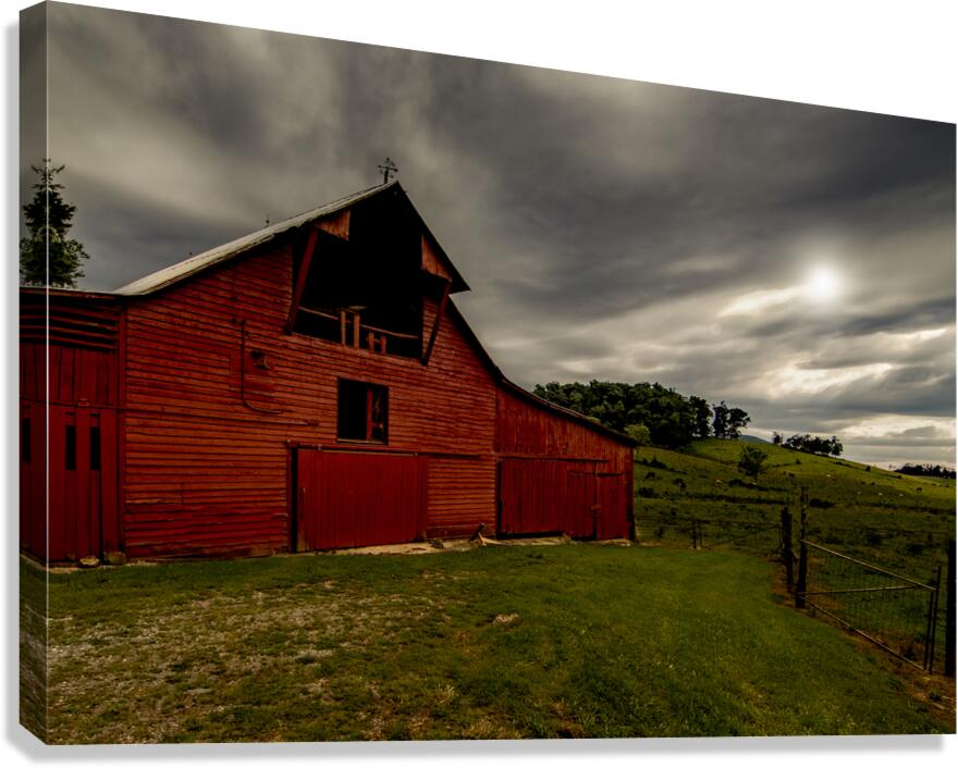 Gatlinburg Tennessee Red Barn Canvas Print