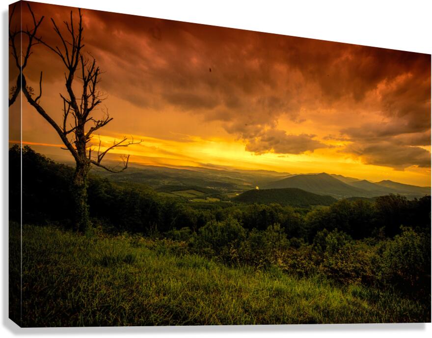 Blue Ridge Parkway Mills Gap Sunset Layers Canvas Print