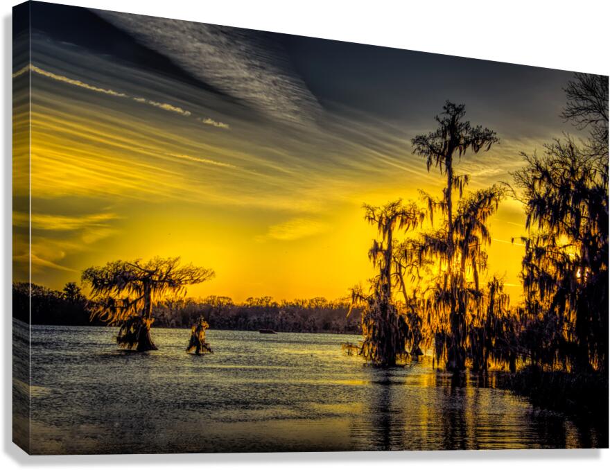 Martin Lake Louisiana Sunset  Canvas Print