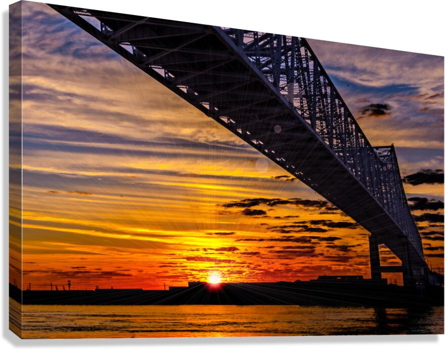 New Orleans Up River Sunset Canvas Print