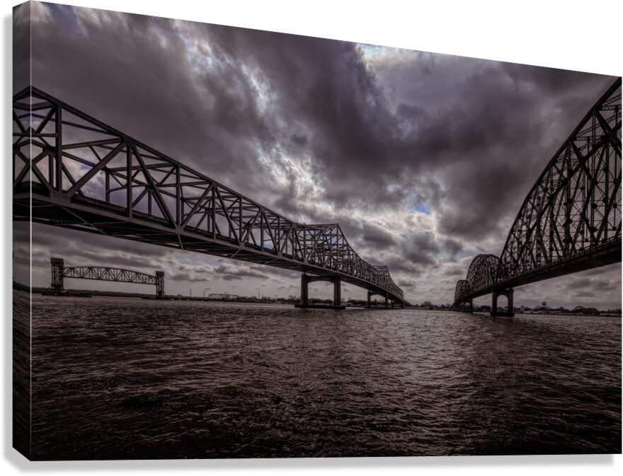 Long  Allen Bridge Morgan City Canvas Print