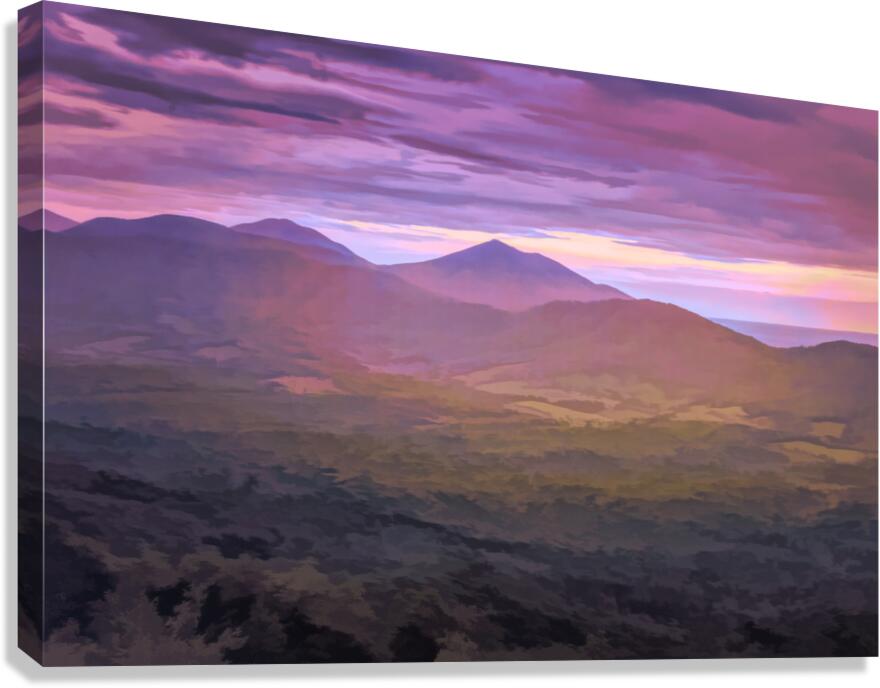 Blue Ridge Parkway Rainbow of Abstract Colors Canvas Print