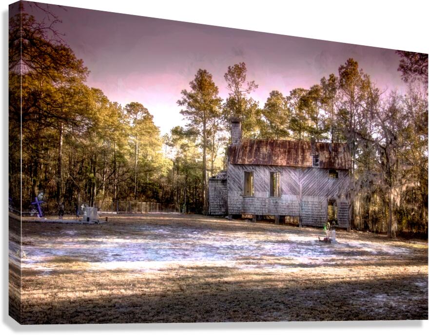 Story of an Old Francis Marion National Forest Church Canvas Print