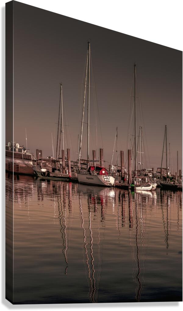 Beaufort South Carolina Harbor Sailboats  Canvas Print