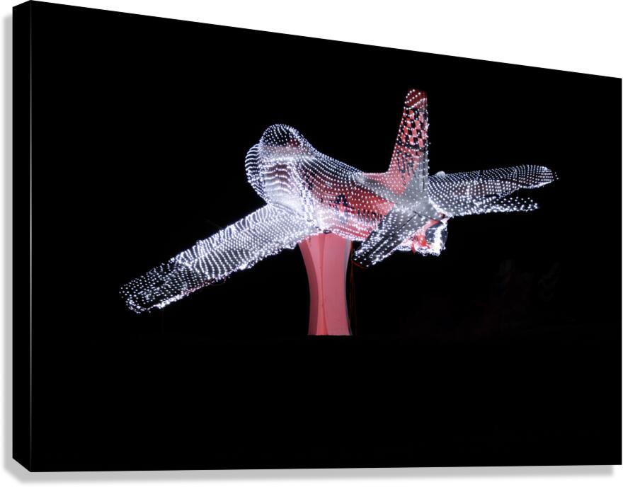 Beaufort Marine Corps Air Station FJ-3 Fury at Christmas Canvas Print