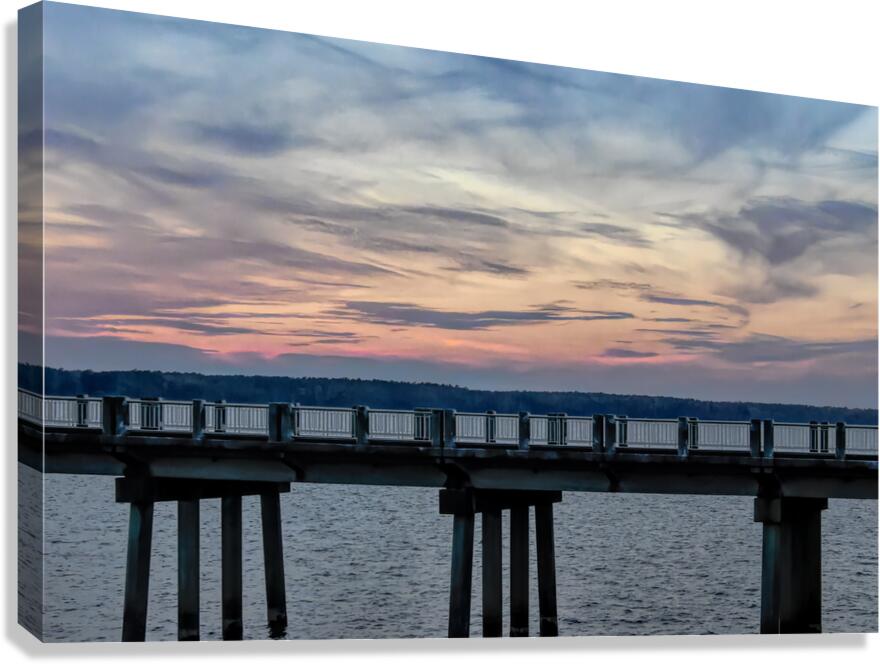 Lake Marion Bridge Sunset Canvas Print