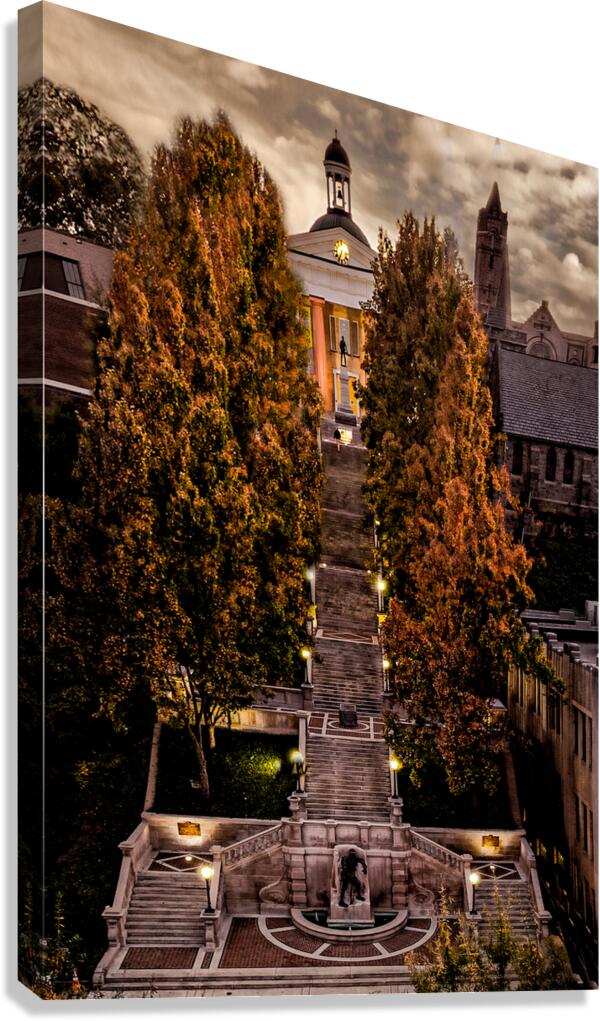 Lynchburg Monument Terrace in Autumn Canvas Print