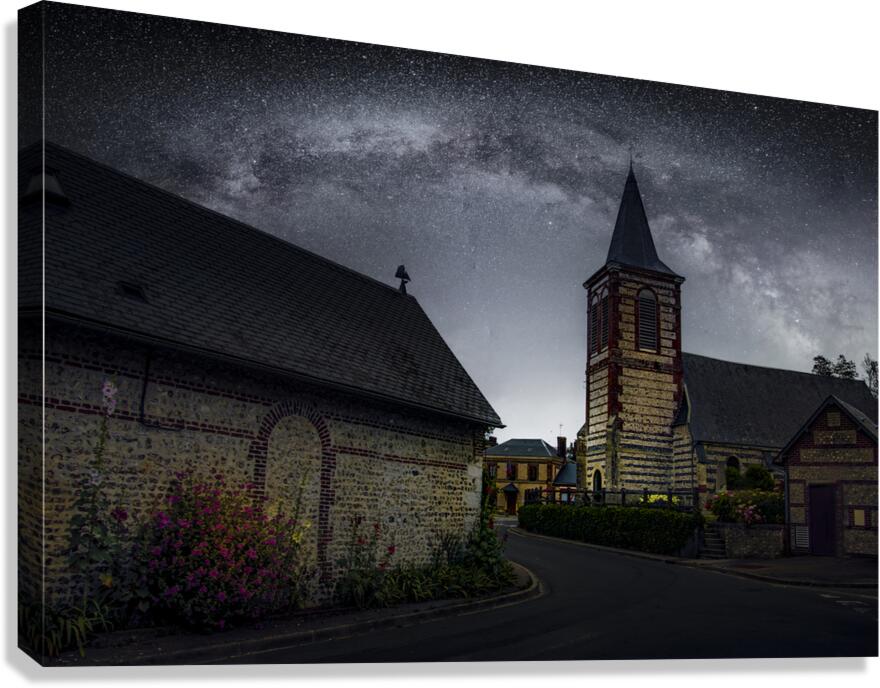 St. Martin  Church of Le Tilleul Canvas Print
