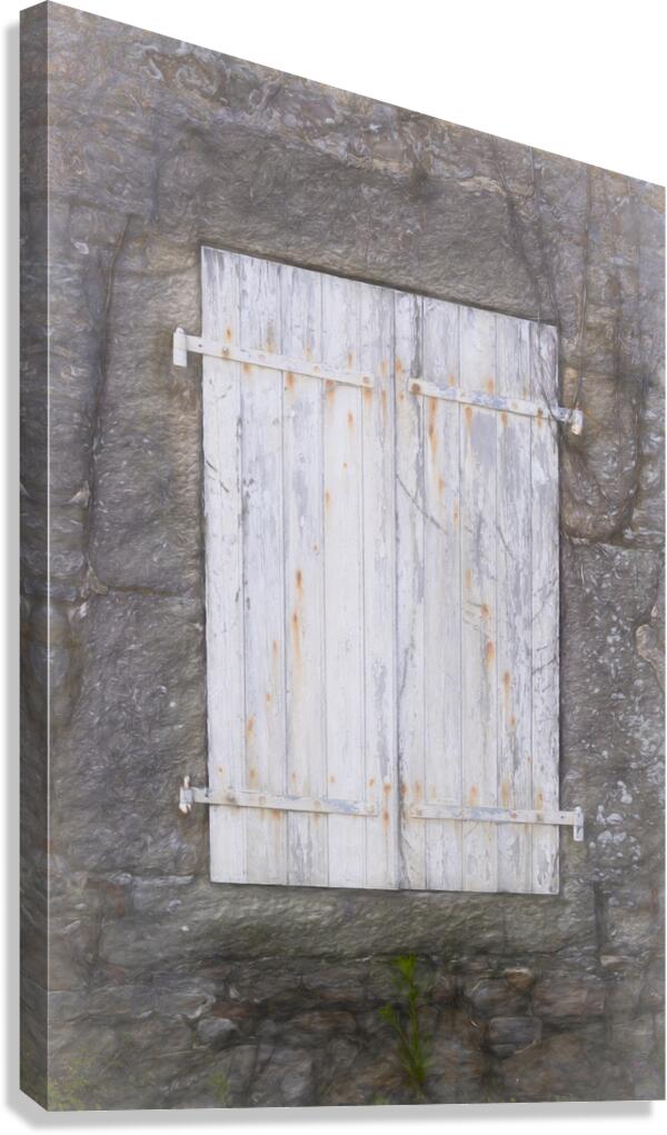 Antique Monet Style French Window Canvas Print