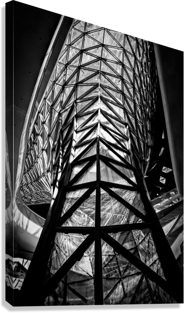 Frankfurt MyZeil Architecture in Black and White Canvas Print