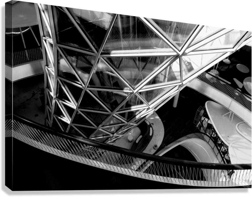 MyZeil Glass Tube in Black and White Canvas Print